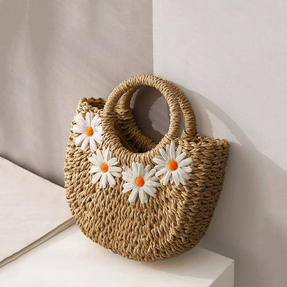 ByMave - Sac en osier pour décoration florale creuse