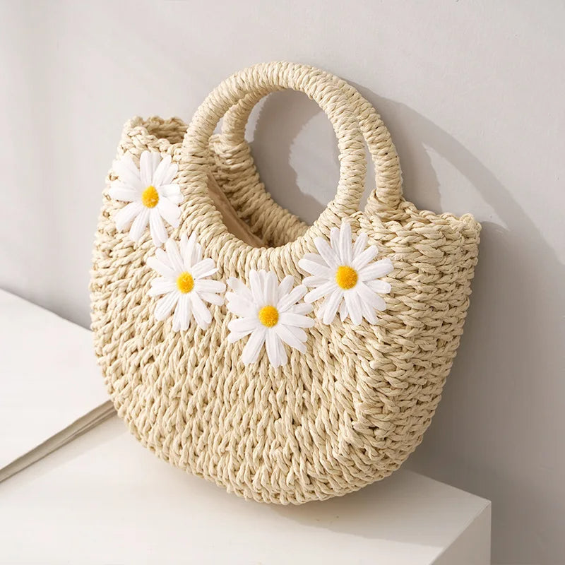 ByMave - Sac en osier pour décoration florale creuse