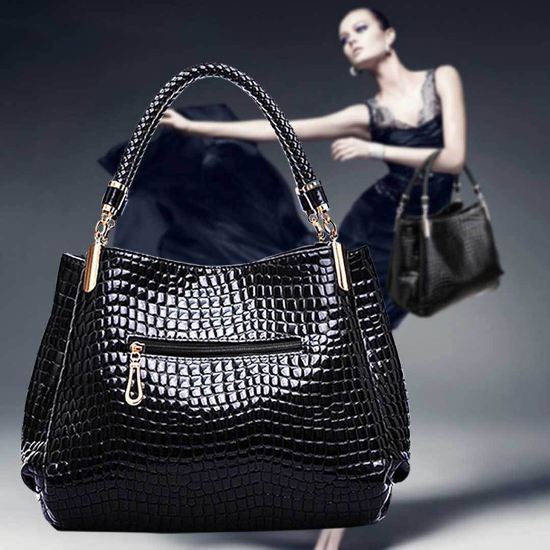 JansenStyle™ Xella | Sac à main élégant avec motif crocodile