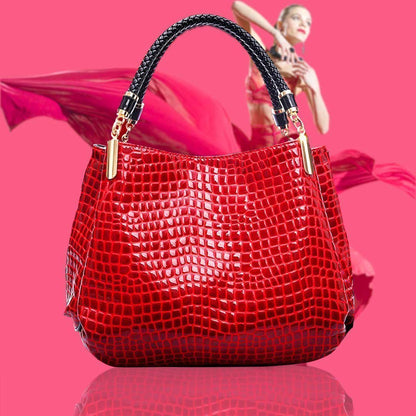 JansenStyle™ Xella | Sac à main élégant avec motif crocodile