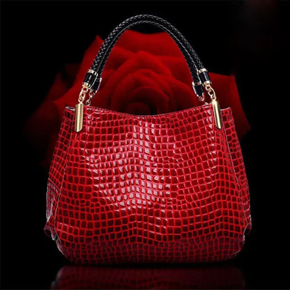 JansenStyle™ Xella | Sac à main élégant avec motif crocodile