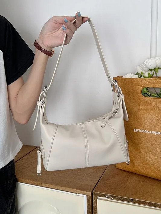 Lauren Ladies Y2K Leather Shoulder Bag | Handbag | Shopper White