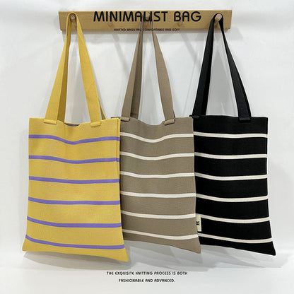 Grand Knit Tote Bag - Stripes