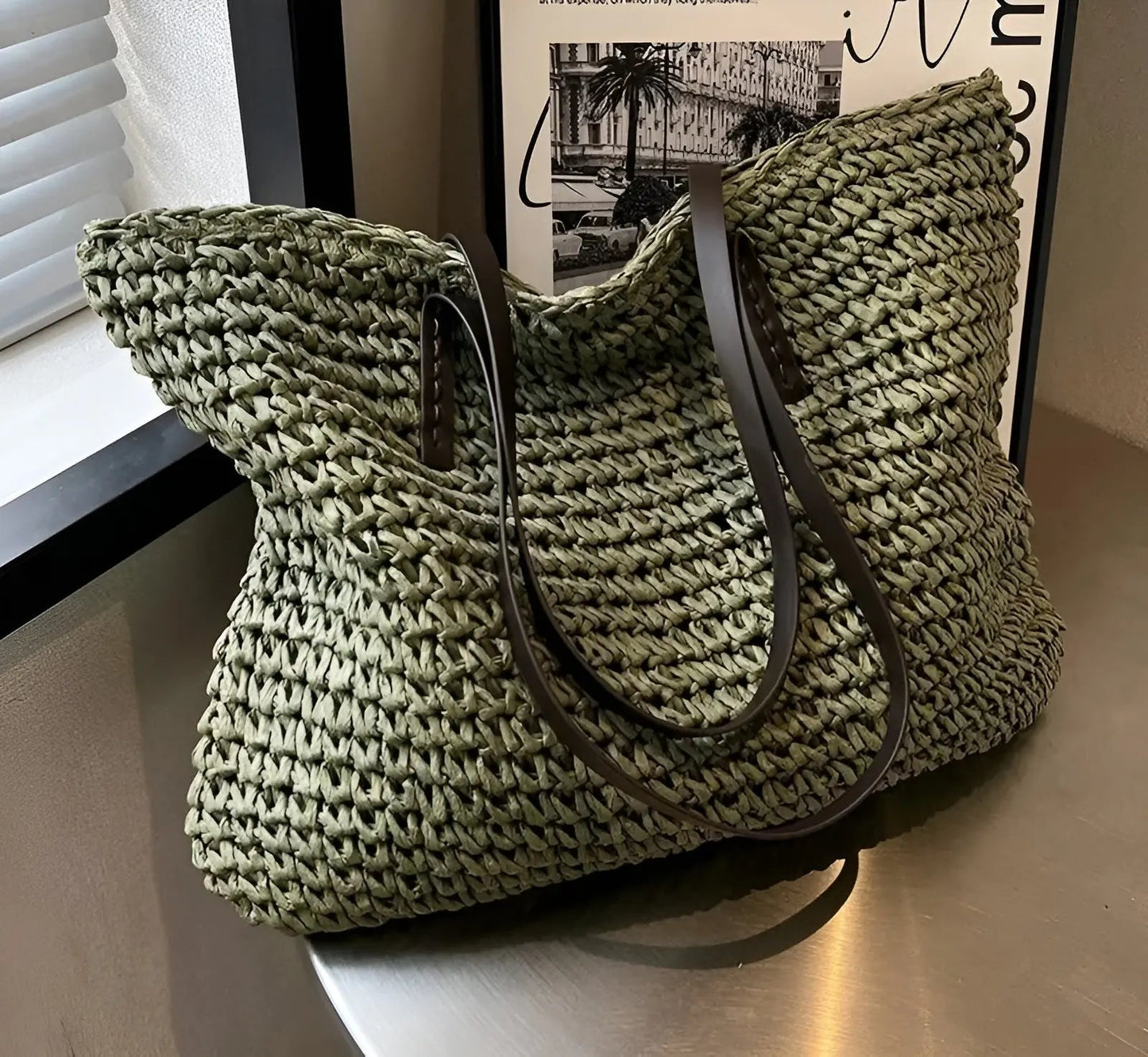 Sac fourre-tout tissé élégant - Laura