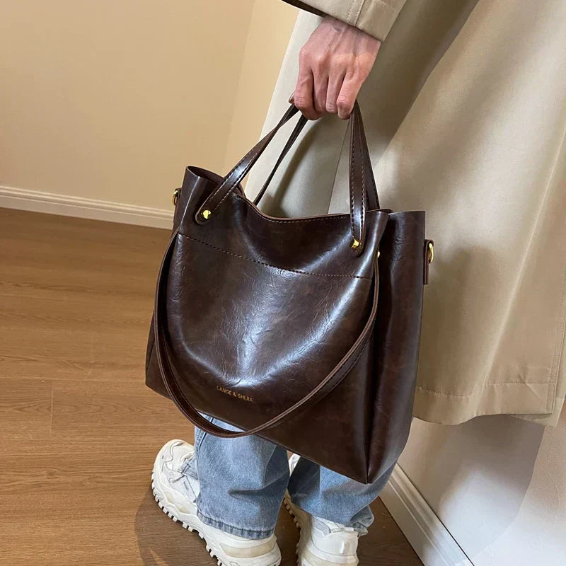 JansenStyle™ Daria | Sac en cuir élégant avec deux anses