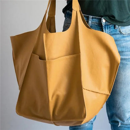 JansenStyle™ Xylia | Nouveau sac à main surdimensionné en cuir végétalien fait à la main.