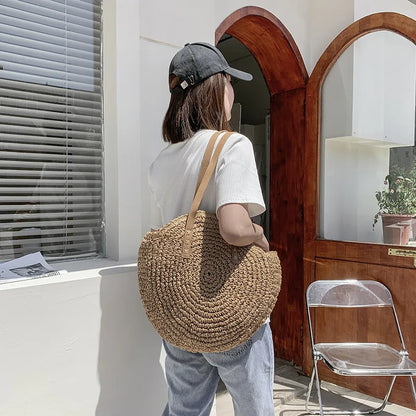 JansenStyle™ Zoë | Sac à main en paille élégant et multifonctionnel fait à la main