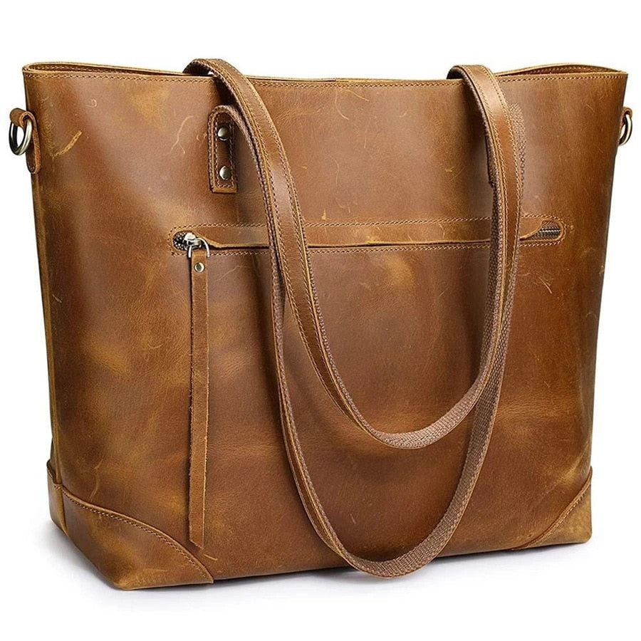 Sac fourre-tout en cuir vintage - Jassi