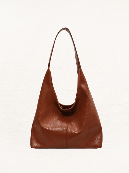 Serena Ladies PU Leather Shoulder Bag | Handbag Cognac Brown