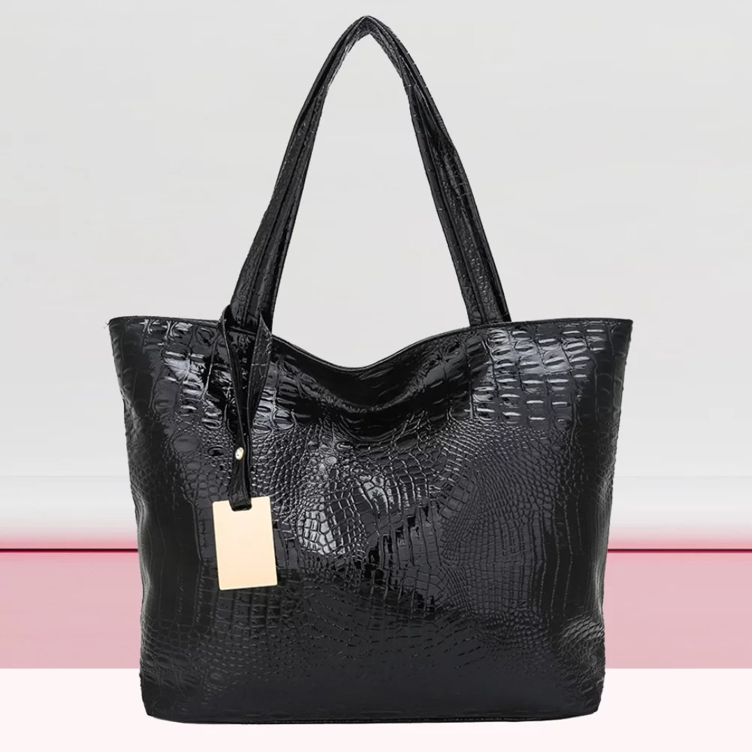 Isabella Shoulder bag | Sac spacieux avec imprimé crocodile