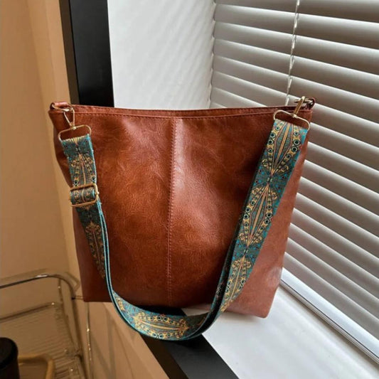 JansenStyle™ Yuna - Sac seau de grande capacité avec bandoulière vintage