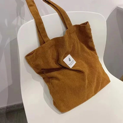 FemmeJet - Sac à bandoulière tendance en velours côtelé