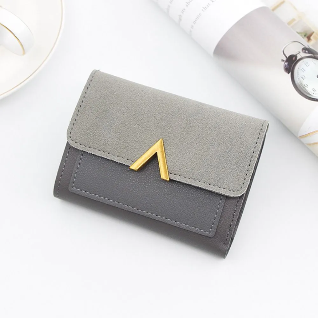 Mini portefeuille en cuir velours | Compact et tendance