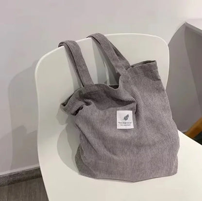 FemmeJet - Sac à bandoulière tendance en velours côtelé