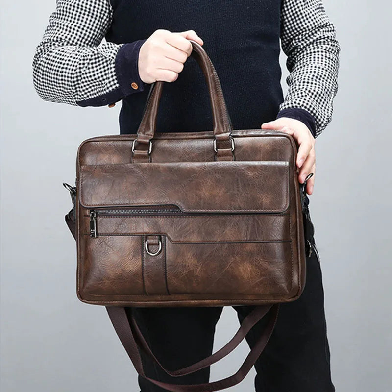 Elite Ease - Sac à bandoulière en cuir pour hommes