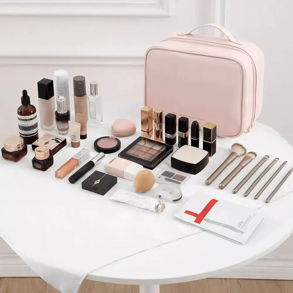 PrestigeGlow - Trousse de maquillage élégante pour le voyage