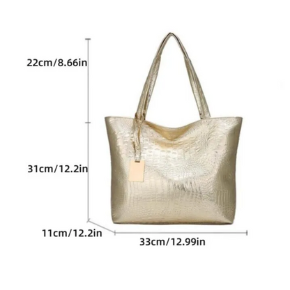 Isabella Shoulder bag | Sac spacieux avec imprimé crocodile