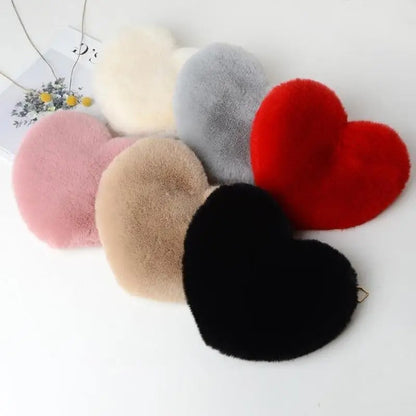 Love - Sac à bandoulière en peluche avec cœur