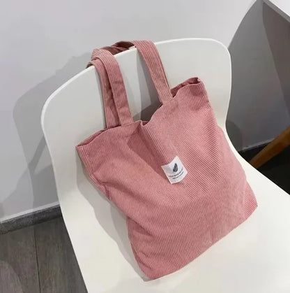 FemmeJet - Sac à bandoulière tendance en velours côtelé